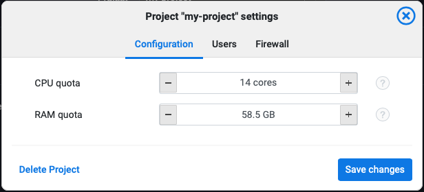 Data pool settings