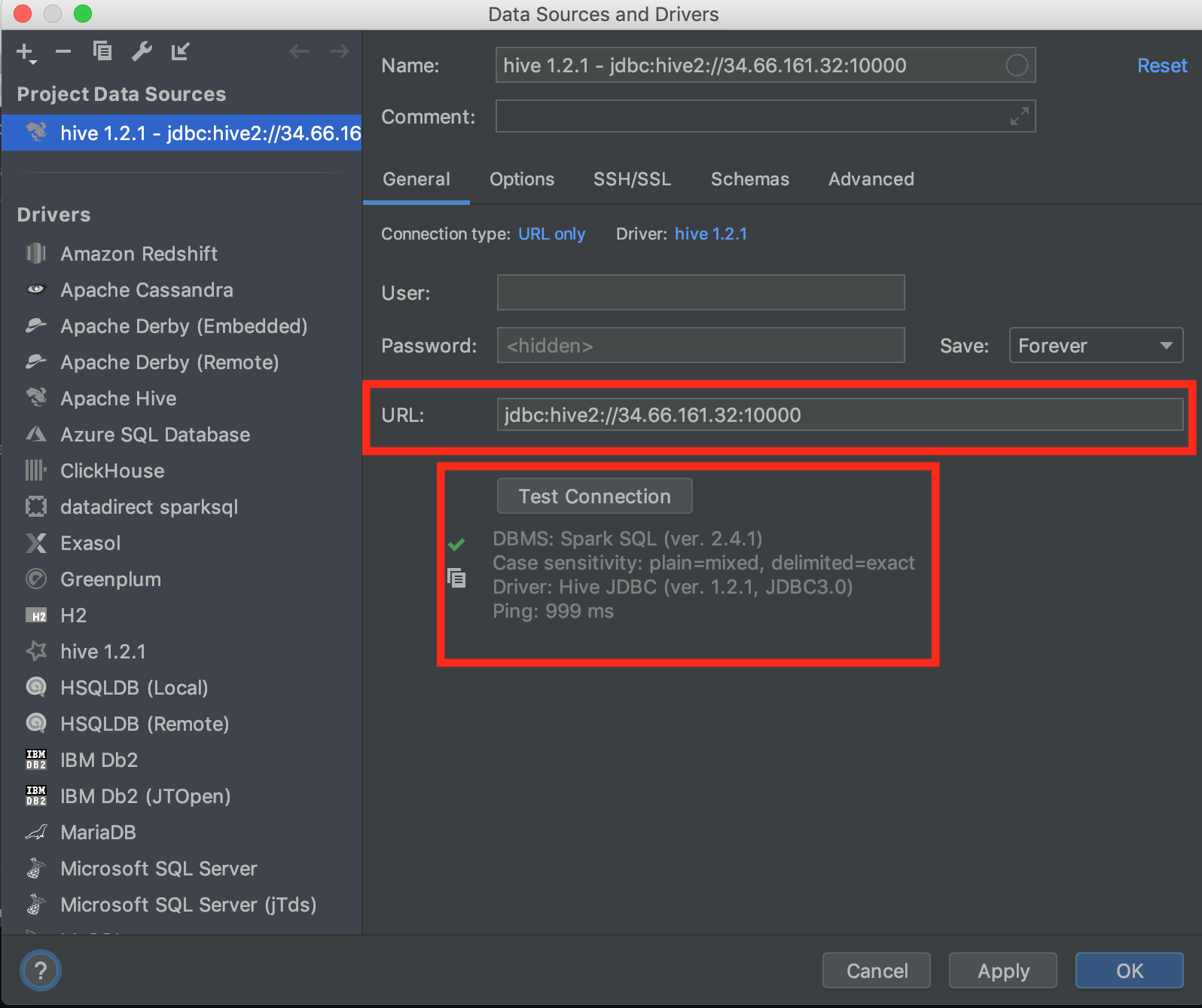 datagrip user parameters